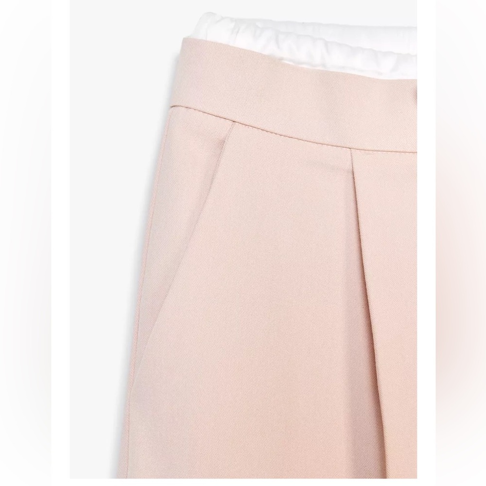 Zara DOUBLE WAIST WIDE LEG PANTS - Picture 9 of 13